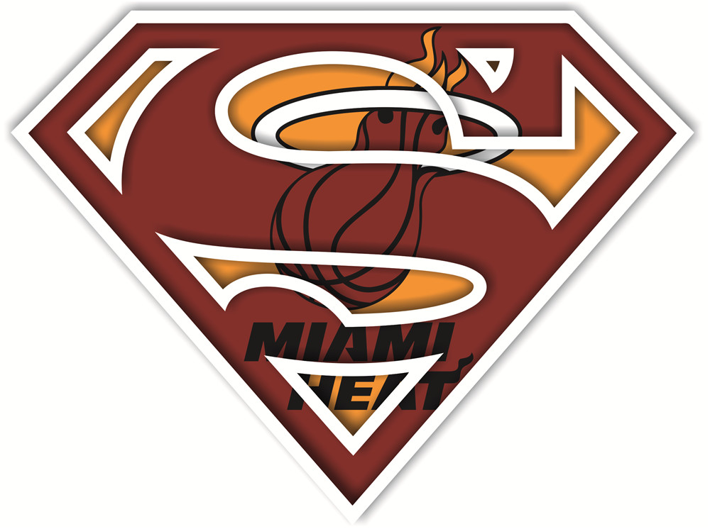 Miami Heat superman iron on heat transfer